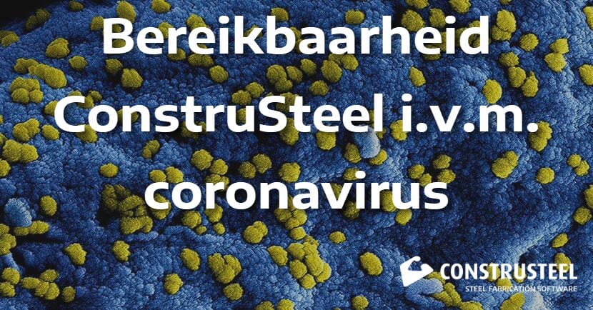 Bereikbaarheid ConstruSteel ivm coronavirus